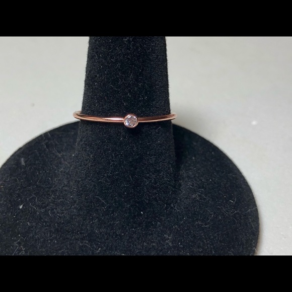14/20 Rose-Gold Filled C. Zirconium set ring, S:7 - Picture 6 of 7